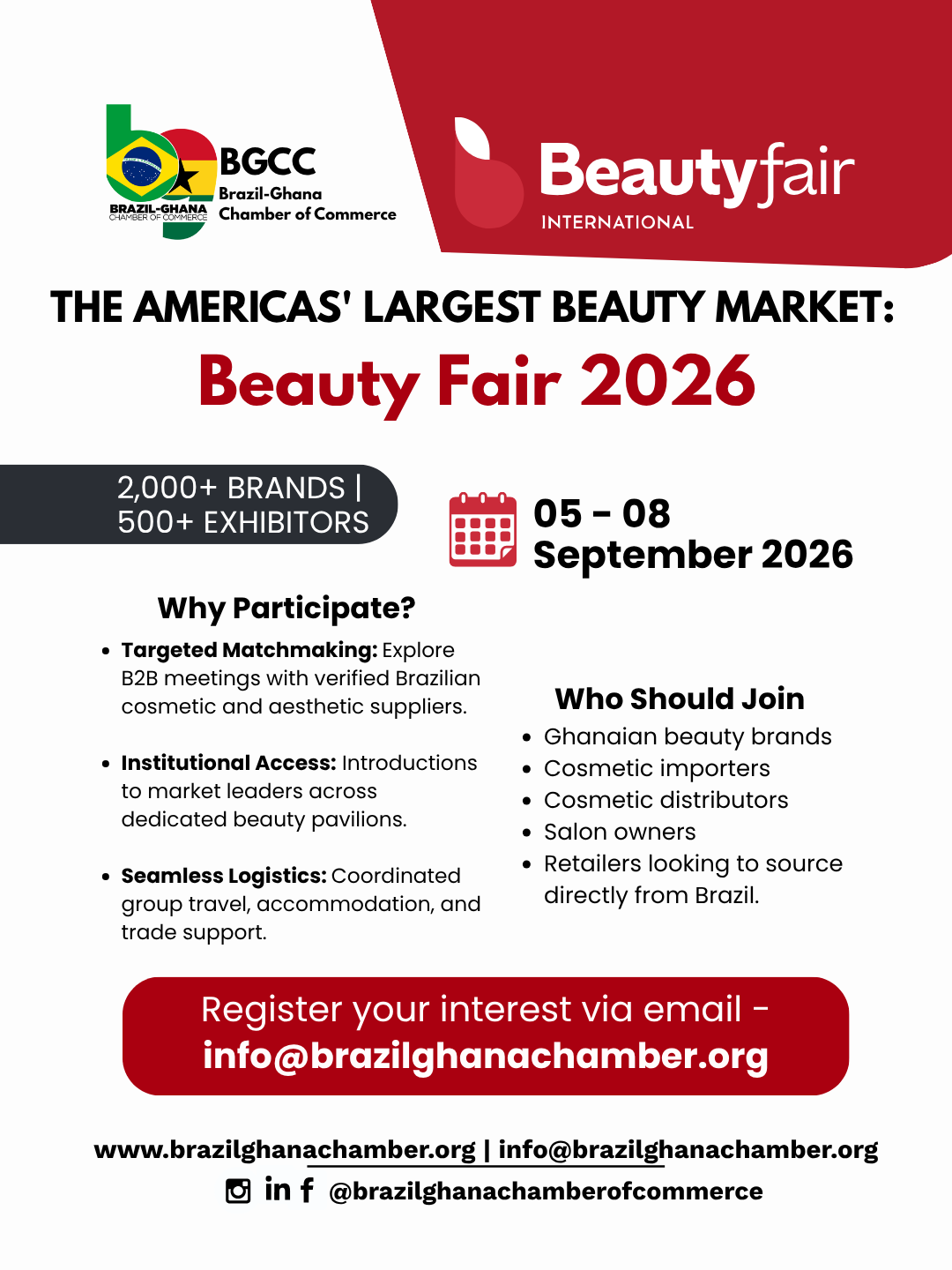 Trade Mission to Brazil: Beauty Fair International 2026